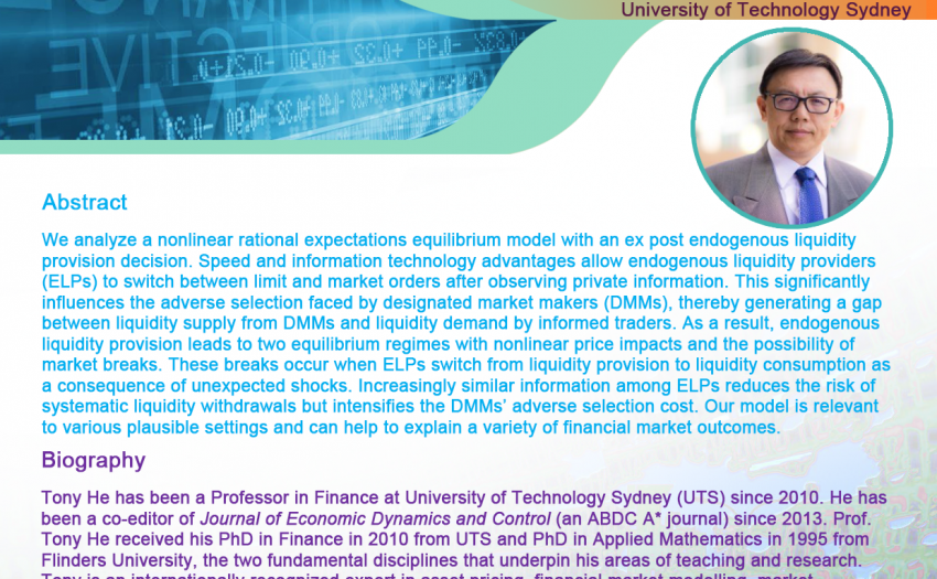 CUHK DISTINGUISHED LECTURES IN QUANTITATIVE FINANCE ON 29 OCT 2021