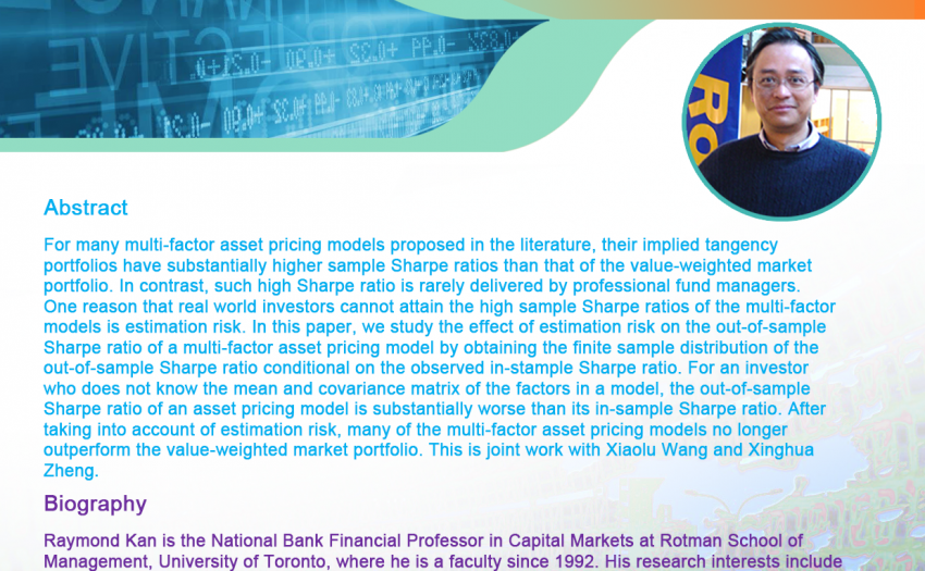 CUHK DISTINGUISHED LECTURES IN QUANTITATIVE FINANCE ON 01 APR 2022